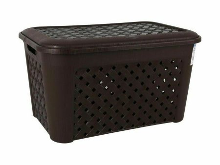 Laundry Basket Tontarelli Arianna With lid Black 48,3 L (6 Units) Cheap