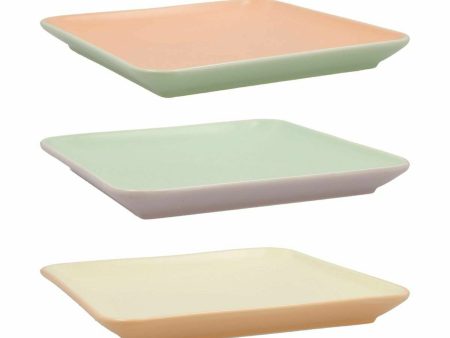 Snack tray Quid Vitamina Bicoloured Ceramic 21 x 21 cm (6 Units) Online now