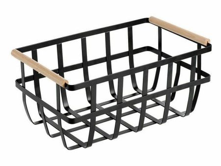 Multi-purpose basket Confortime Black 36 x 22 x 15,5 cm (6 Units) Online Hot Sale