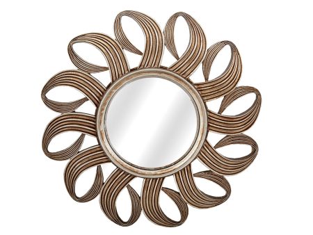 Wall mirror Romimex Silver Resin 44 x 44 x 4 cm Circular Online Hot Sale