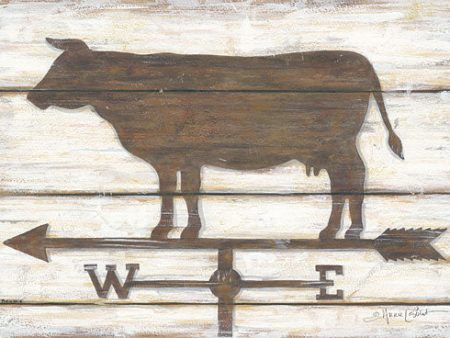 ALP1381 - Farmhouse Cow - 18x12 Sale